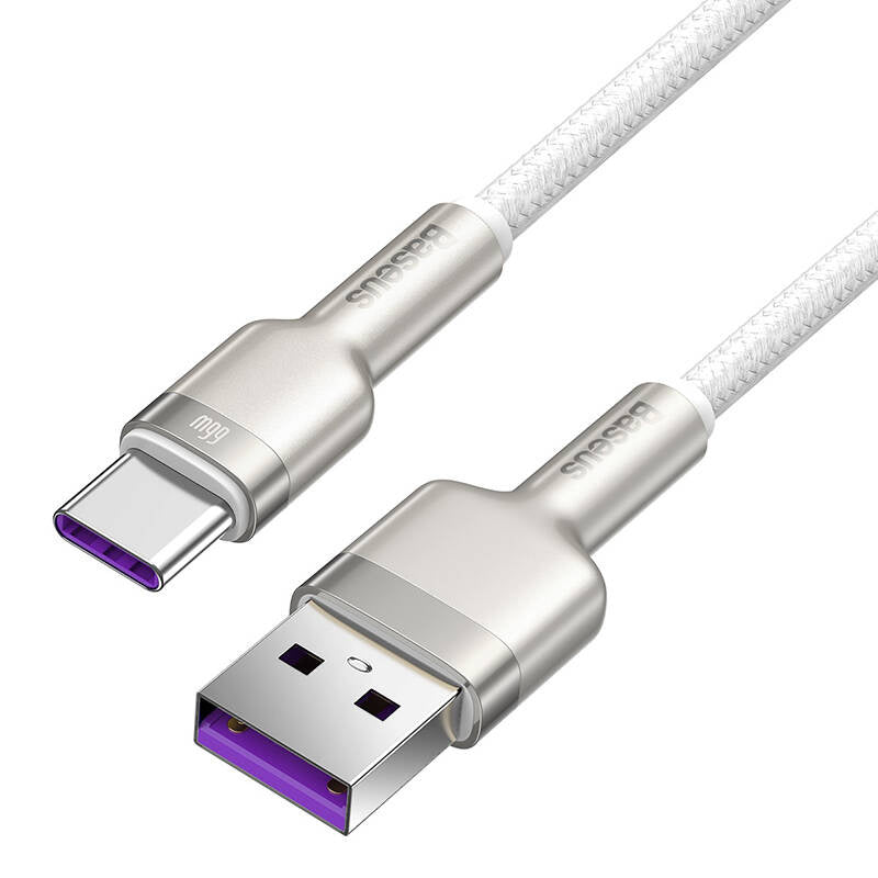 USB cable for USB-C Baseus Cafule, 66W, 1m (white) - Product Image 3
