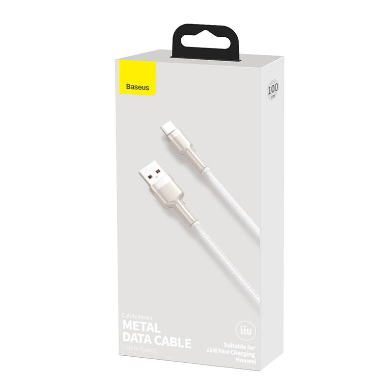 USB cable for USB-C Baseus Cafule, 66W, 1m (white) - Product Image 6