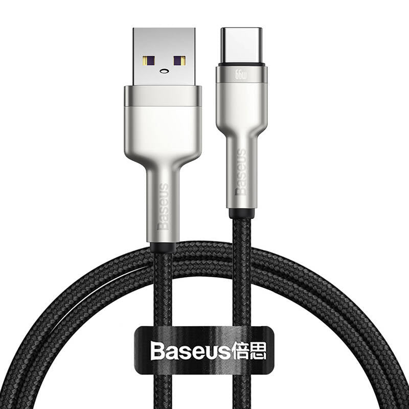 USB cable for USB-C Baseus Cafule, 66W, 1m (black) - Product Image 2