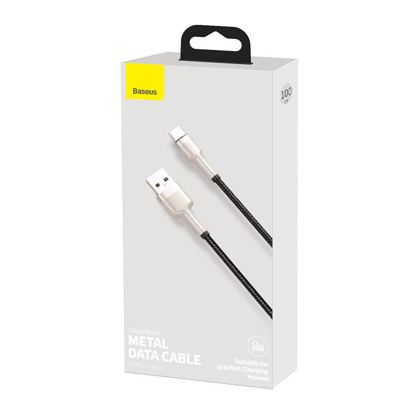 USB cable for USB-C Baseus Cafule, 66W, 1m (black) - Product Image 6