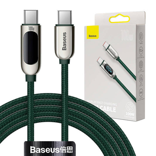 Cable USB-C to USB-C Baseus Display, 100W, 2m (green) - Product Image 1