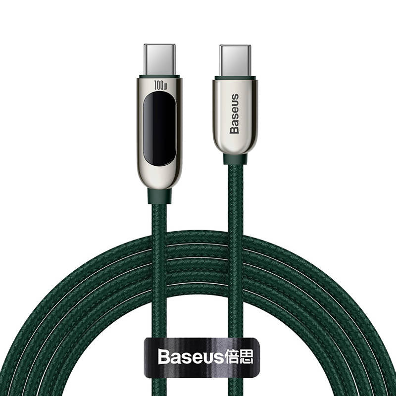 Cable USB-C to USB-C Baseus Display, 100W, 2m (green) - Product Image 2