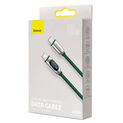 Cable USB-C to USB-C Baseus Display, 100W, 2m (green) - Product Image 5