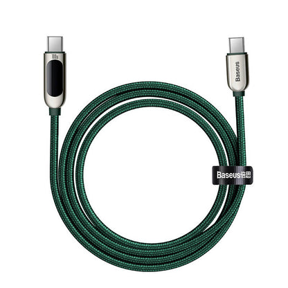 Cable USB-C to USB-C Baseus Display, 100W, 2m (green) - Product Image 3