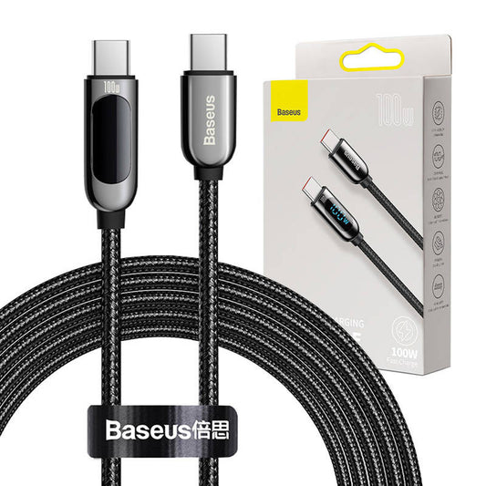 Cable USB-C to USB-C Baseus Display, 100W, 2m (black) - Product Image 1
