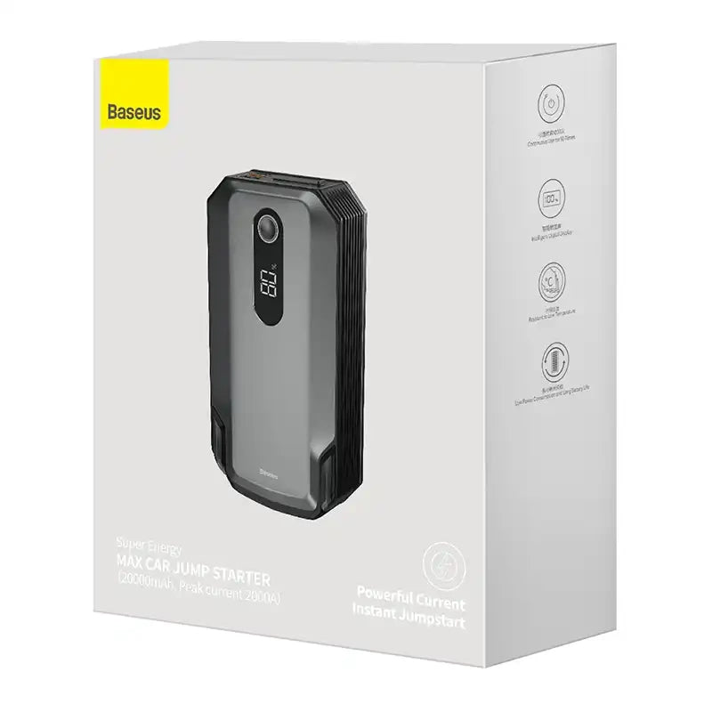 Powerbank / Baseus Super Energy Max Car Jump Starter, 20000mAh, 2000A, USB (Black) - Product Image 6