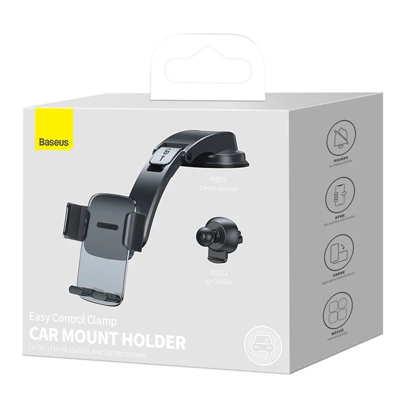 Car holder Baseus Easy Control Clamp for grille / dashboard (black) - Product Image 6