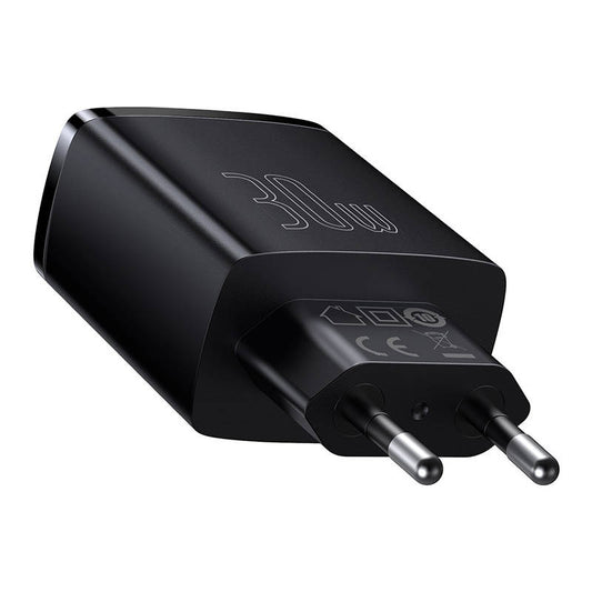 Charger Baseus Compact Quick Charger, 2xUSB, USB-C, PD, 3A, 30W (czarna) - Product Image 2