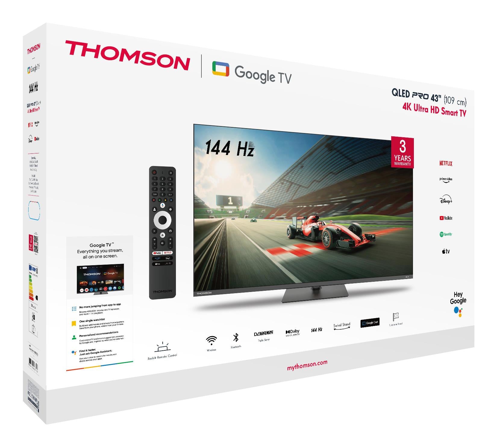 TV Set THOMSON 43 " 4K Ultra HD 3840 x 2160 pixels Flat 16:9 QLED Pro 43QG7C04