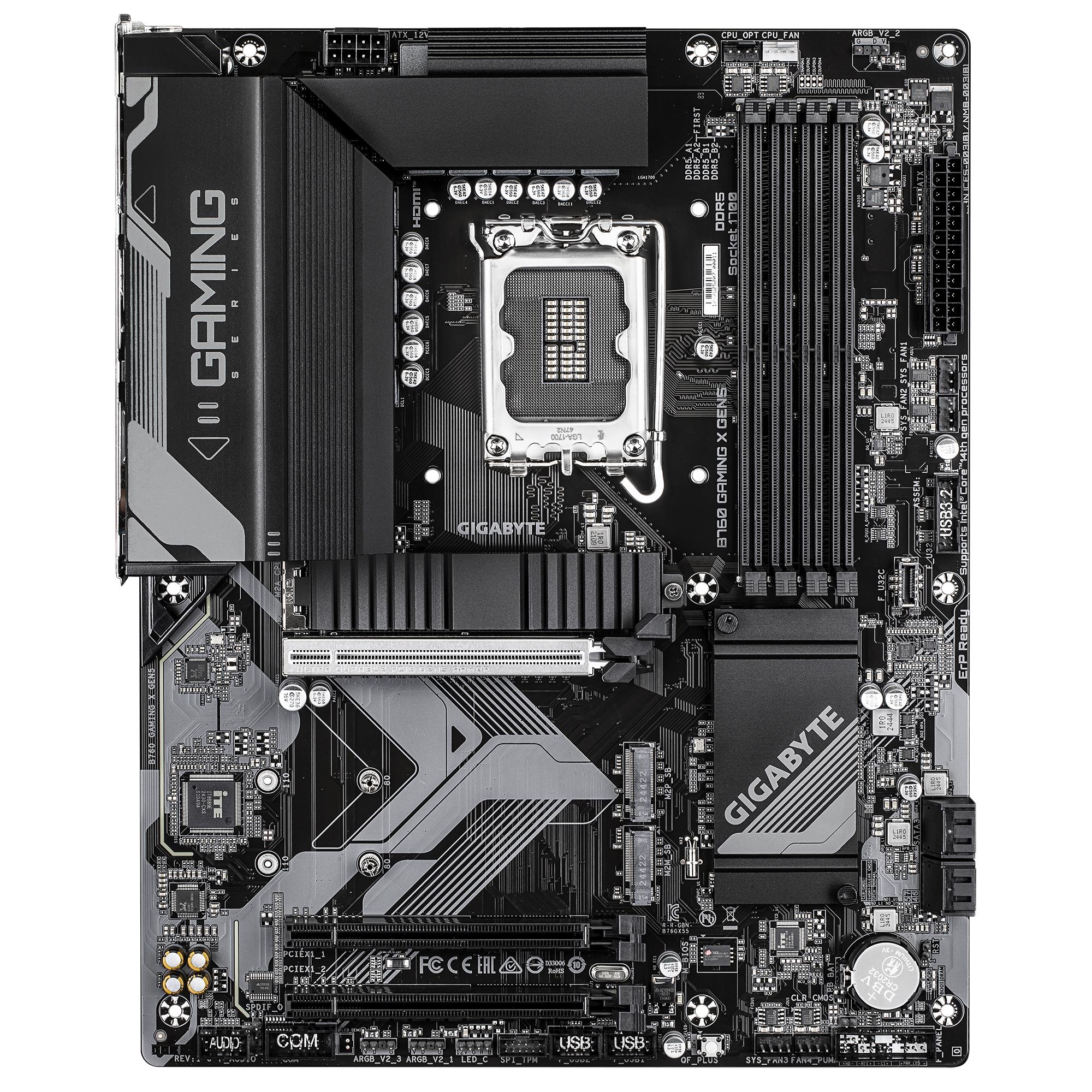 Mainboard GIGABYTE Intel B760 Express LGA1700 ATX Memory DDR5 Memory slots 4 B760GAMINGXGEN5