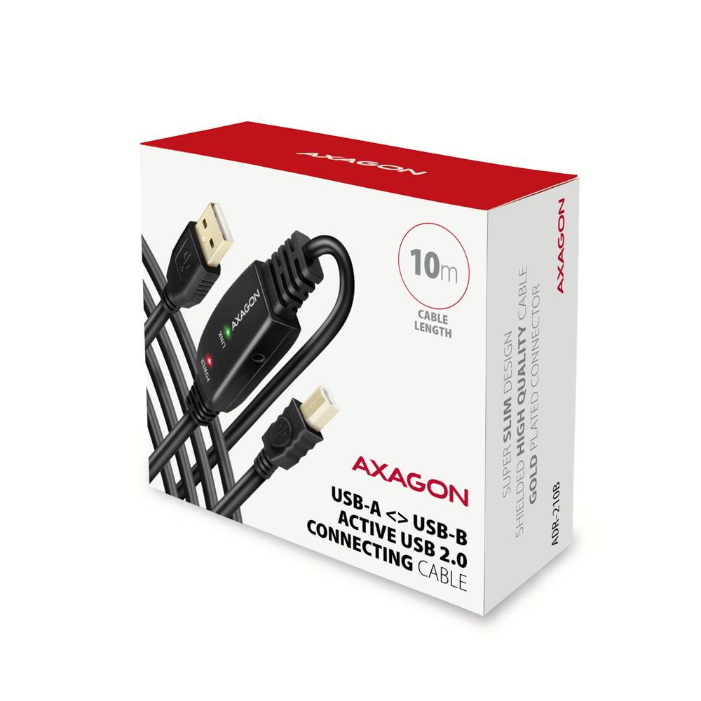 CABLE USB2.0 A-M/B-M ACTIVE/10M ADR-210B AXAGON