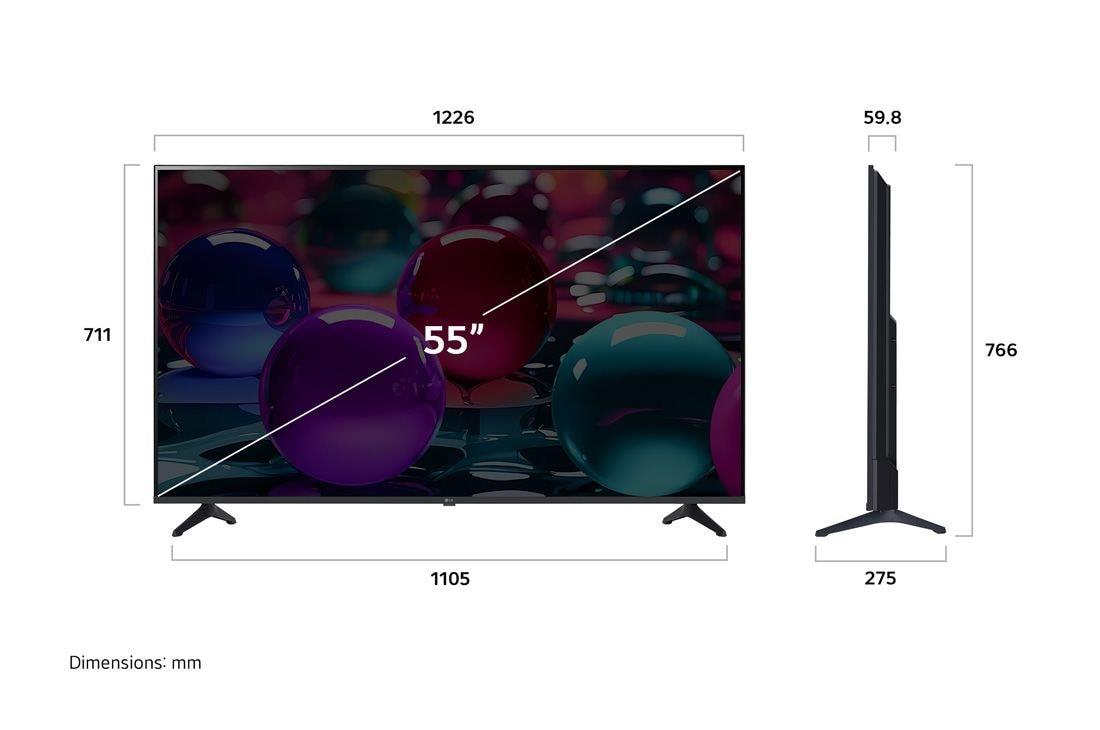 TV Set LG 55" 4K/Smart 3840x2160 Wireless LAN Bluetooth webOS 55UA73003LA