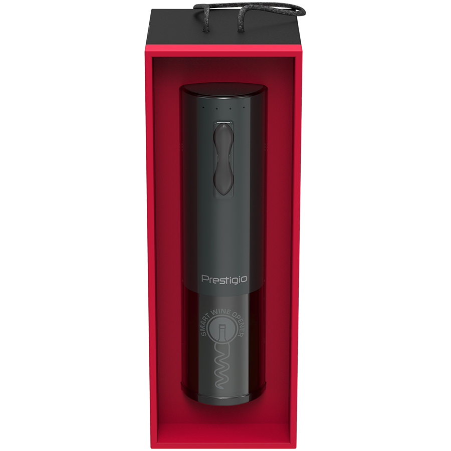 Bolsena, Electric wine opener with Prestigio Logo, aerator , vacuum preserver, Black color