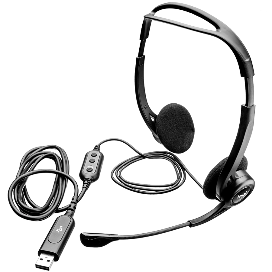 LOGITECH PC960 Corded Stereo Headset BLACK
