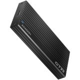Superfast external AXAGON EEM2-GTR THIN RIB box with USB 3.2 Gen 2 interface is designed for NVMe (PCI-Express) M.2 SSD disks