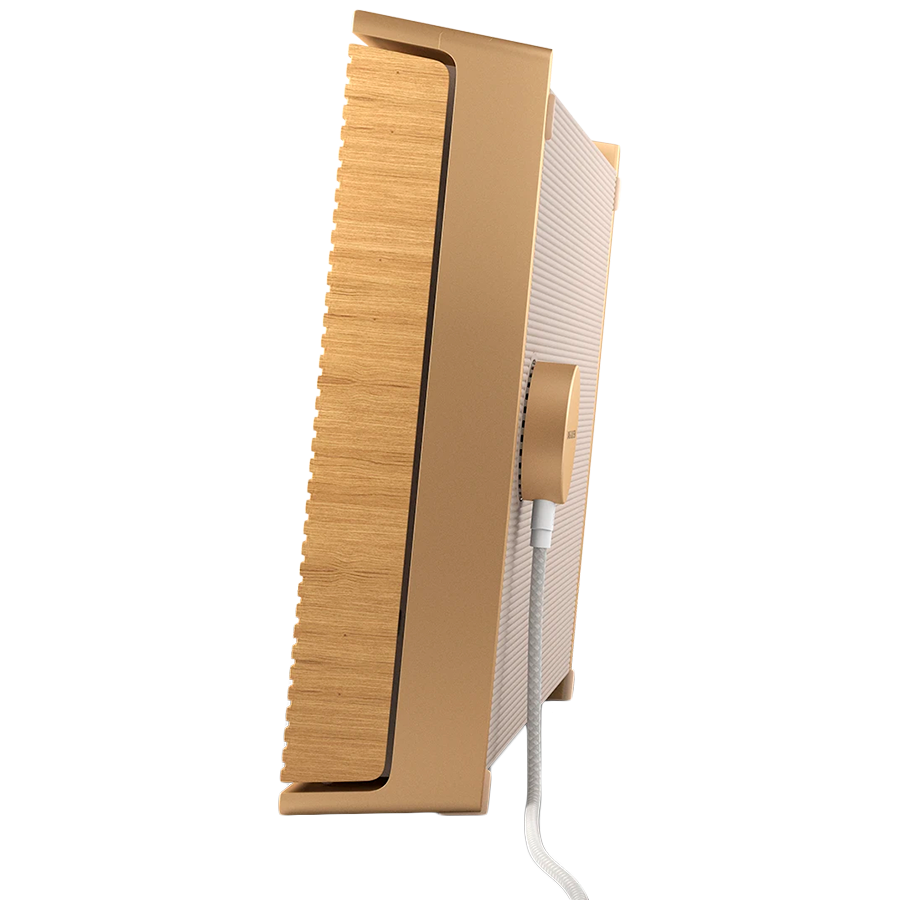 Beosound Level Speaker Gold Tone Alu (Cover Light Oak) — BANG & OLUFSEN