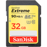 SANDISK Extreme 32GB Memory Card up to 100MB/s, UHS-I, Class 10, U3, V30