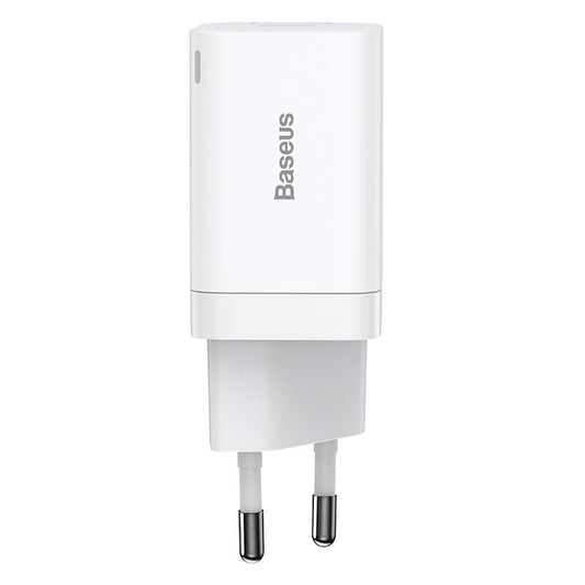 Baseus Super Si Pro Quick Charger USB + USB-C 30W (white) - Product Image 1