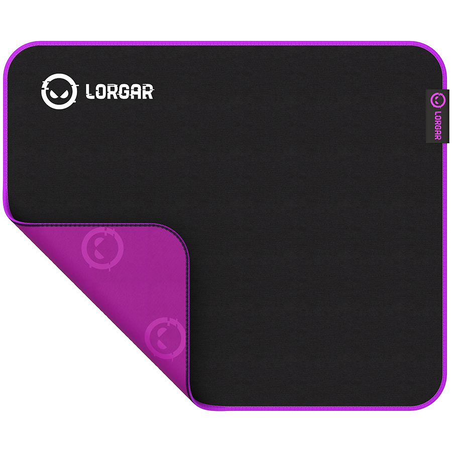 Lorgar Main 313, Gaming mouse pad, High-speed surface, Purple anti-slip rubber base, size: 360mm x 300mm x 3mm, weight 0.195k