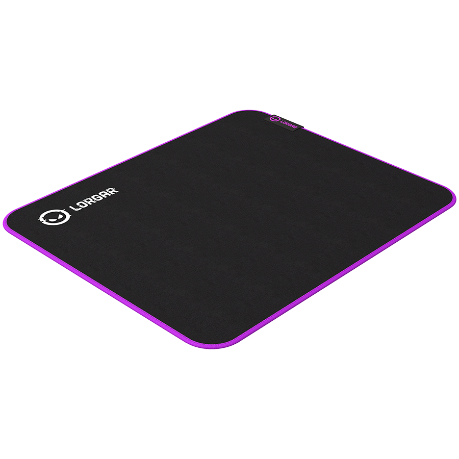 Lorgar Main 313, Gaming mouse pad, High-speed surface, Purple anti-slip rubber base, size: 360mm x 300mm x 3mm, weight 0.195k