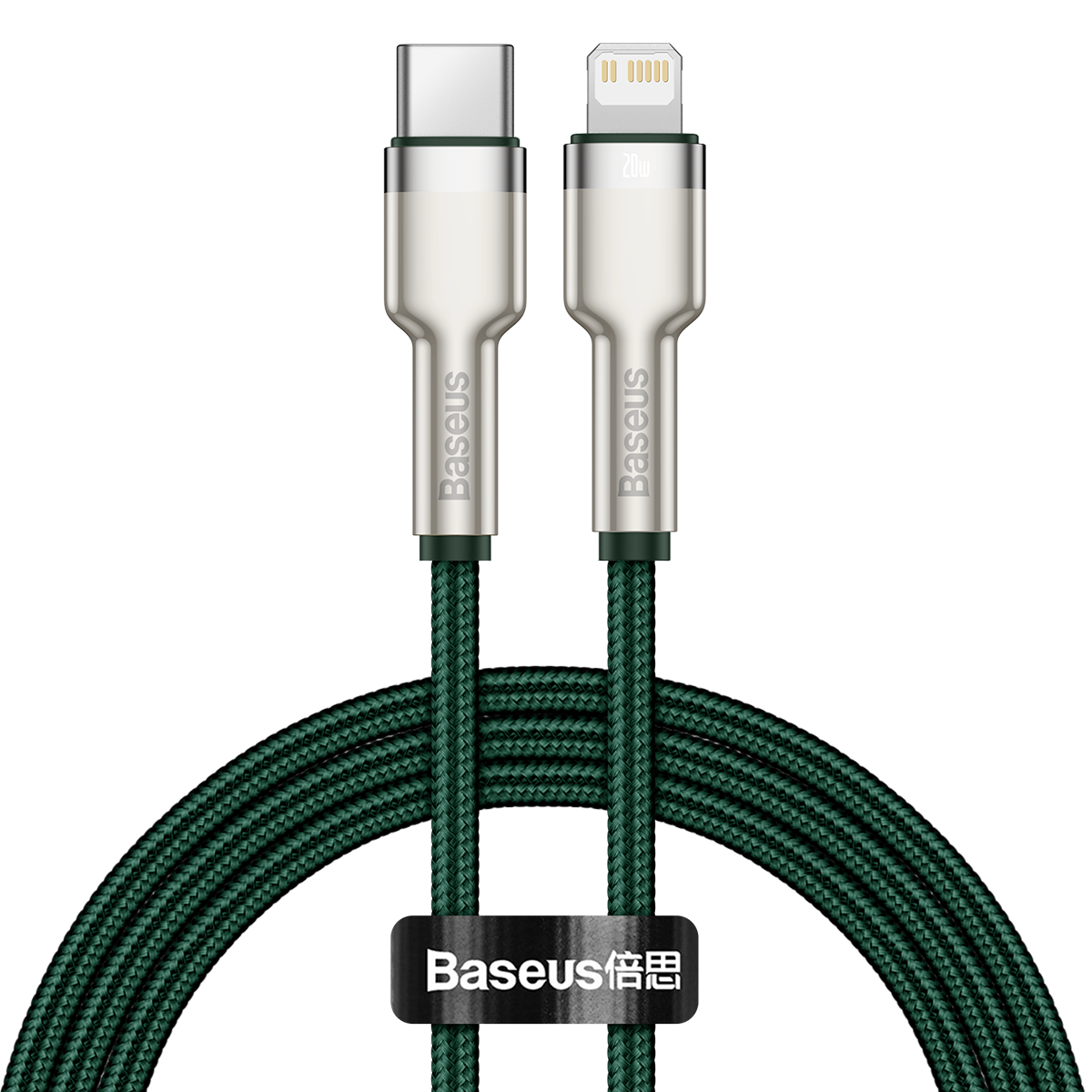 USB-C cable for Lightning Baseus Cafule, PD, 20W, 1m (green) - Product Image 1