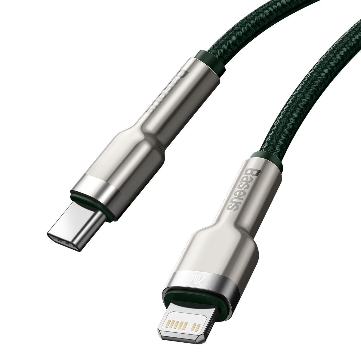 USB-C cable for Lightning Baseus Cafule, PD, 20W, 1m (green) - Product Image 3