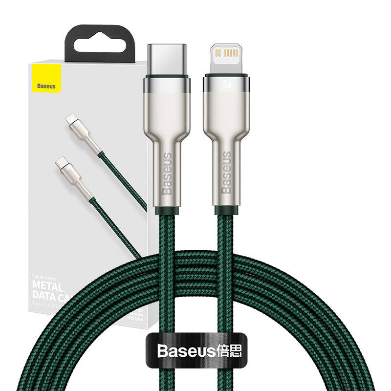 USB-C cable for Lightning Baseus Cafule, PD, 20W, 1m (green) - Product Image 8