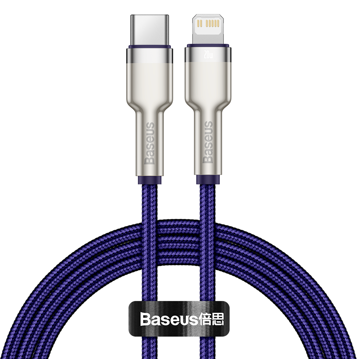USB-C cable for Lightning Baseus Cafule, PD, 20W, 1m (purple) - Product Image 2
