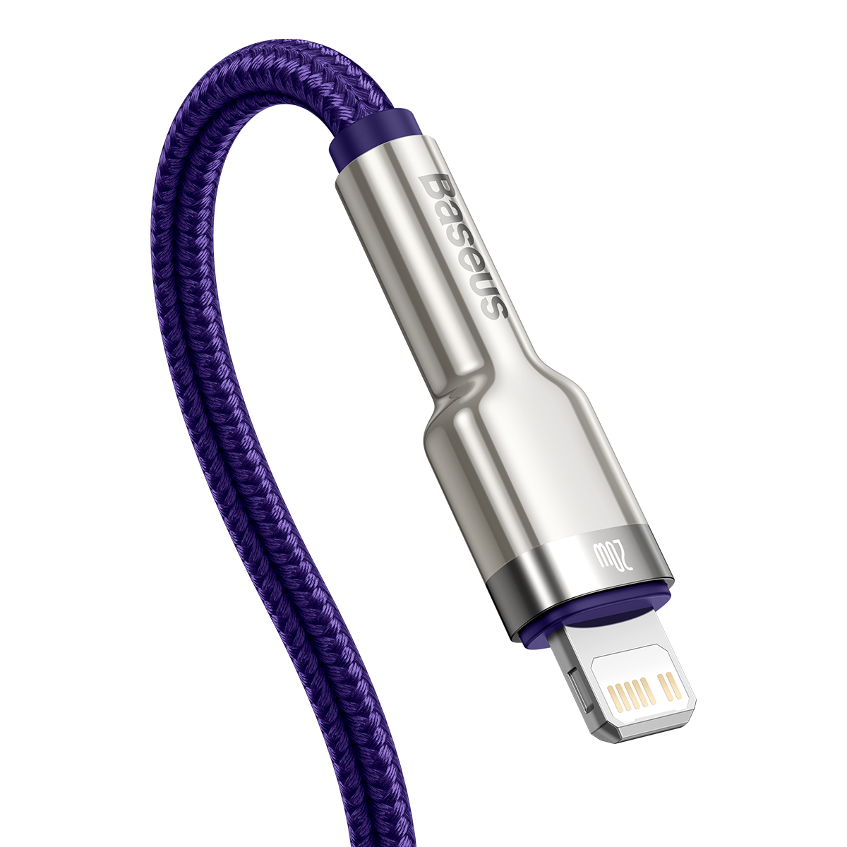 USB-C cable for Lightning Baseus Cafule, PD, 20W, 1m (purple) - Product Image 5