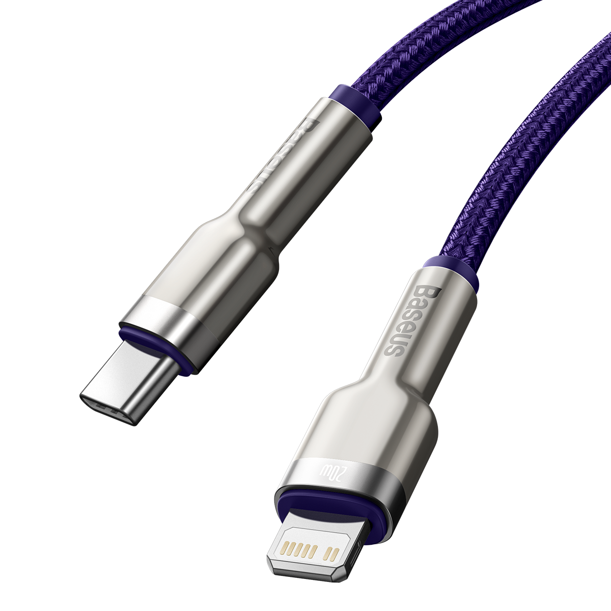 USB-C cable for Lightning Baseus Cafule, PD, 20W, 1m (purple) - Product Image 4