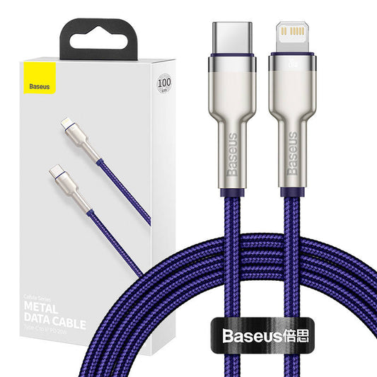 USB-C cable for Lightning Baseus Cafule, PD, 20W, 1m (purple) - Product Image 1