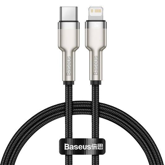 USB-C cable for Lightning Baseus Cafule, PD, 20W, 0,25m (black) - Product Image 2