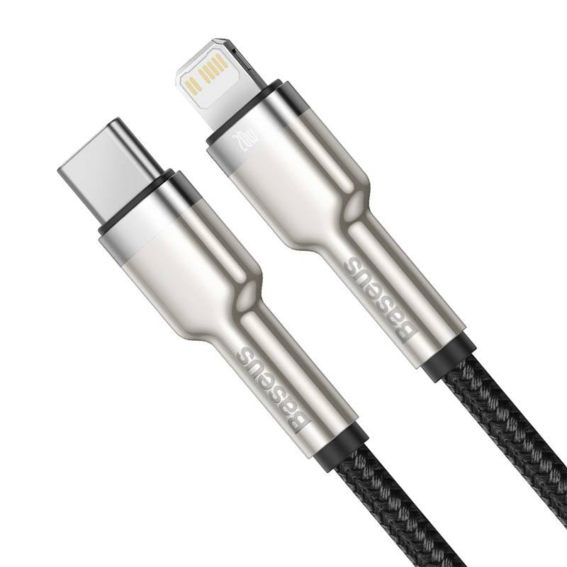 USB-C cable for Lightning Baseus Cafule, PD, 20W, 0,25m (black) - Product Image 3