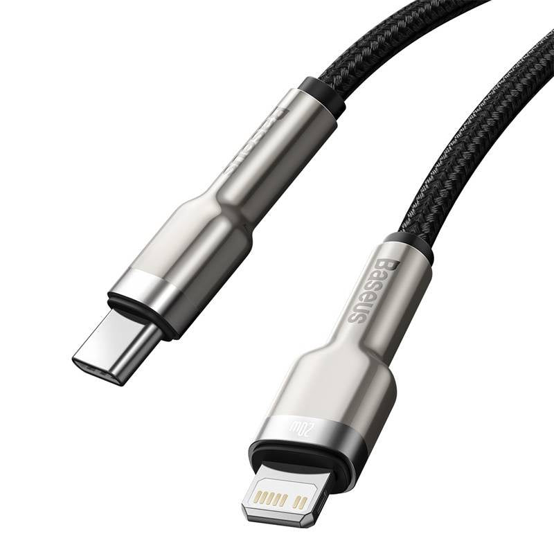 USB-C cable for Lightning Baseus Cafule, PD, 20W, 0,25m (black) - Product Image 4