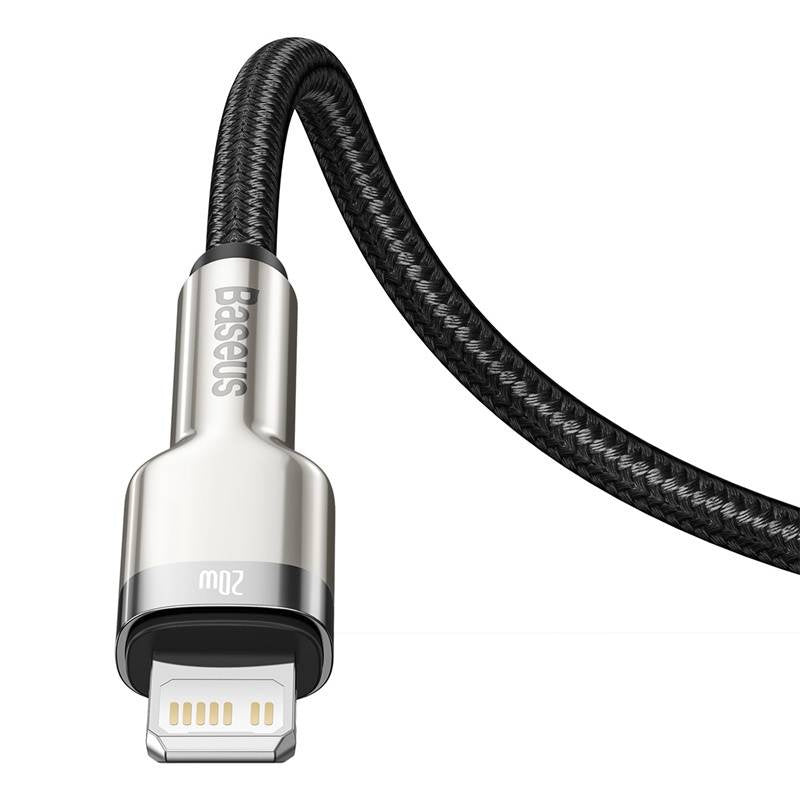 USB-C cable for Lightning Baseus Cafule, PD, 20W, 0,25m (black) - Product Image 5