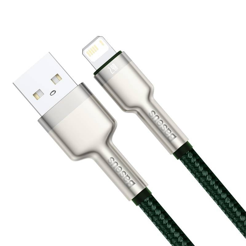 USB cable for Lightning Baseus Cafule, 2.4A, 2m (green) - Product Image 4
