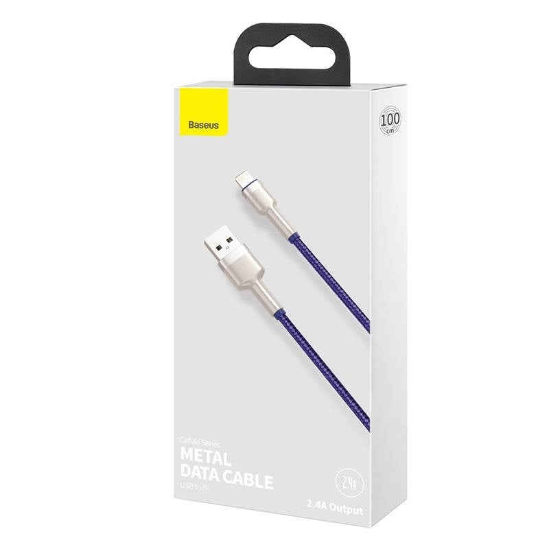USB cable for Lightning Baseus Cafule, 2.4A, 1m (purple) - Product Image 5