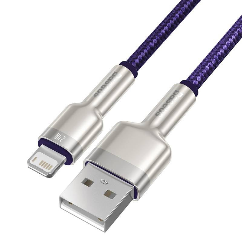USB cable for Lightning Baseus Cafule, 2.4A, 1m (purple) - Product Image 2