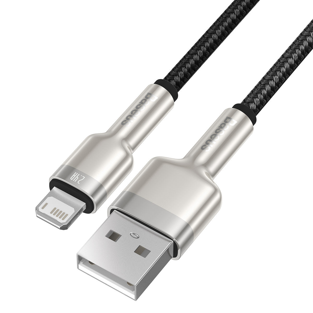 USB cable for Lightning Baseus Cafule, 2.4A, 0,25m (black) - Product Image 3
