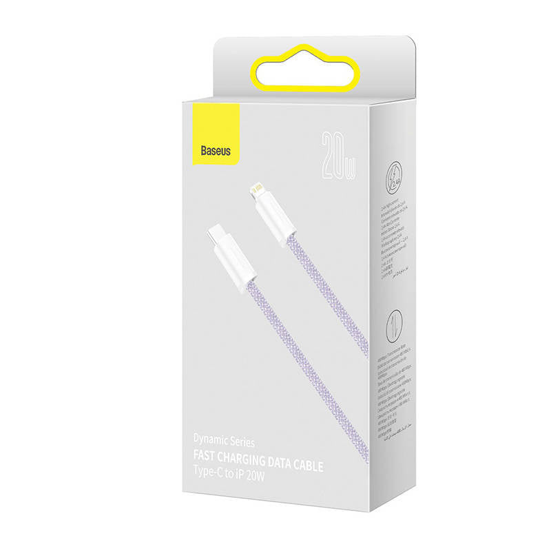 USB-C cable for Lightning Baseus Dynamic Series, 20W, 1m (purple) - Product Image 7