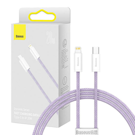 USB-C cable for Lightning Baseus Dynamic Series, 20W, 1m (purple) - Product Image 1