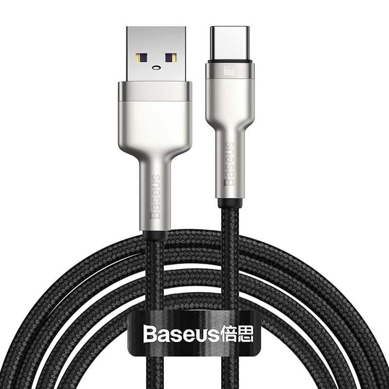 USB cable for USB-C Baseus Cafule, 66W, 2m (black) - Product Image 2