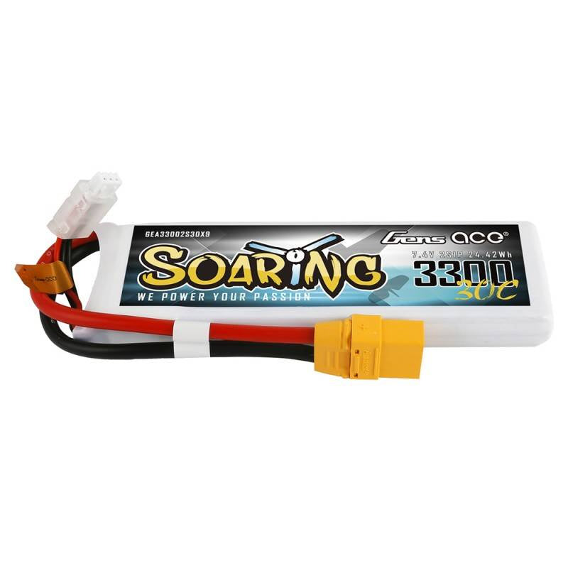 Batterie Gens Ace Soaring 3300mAh 7,4V 30C 2S1P XT90