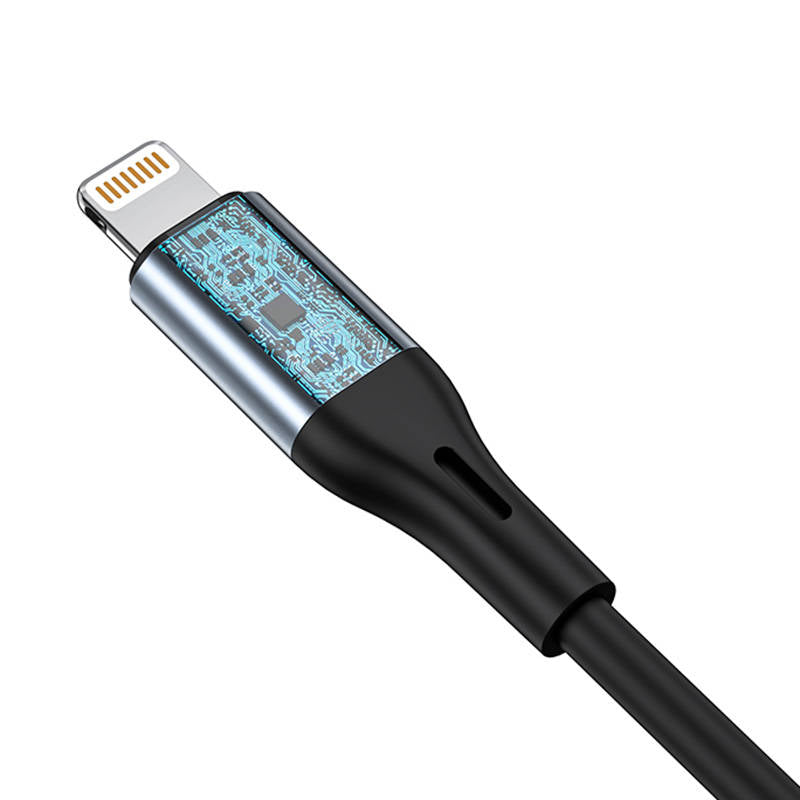 Cable VFAN L05 Lightning to mini jack 3.5mm AUX, 1m (gray) - Image 3