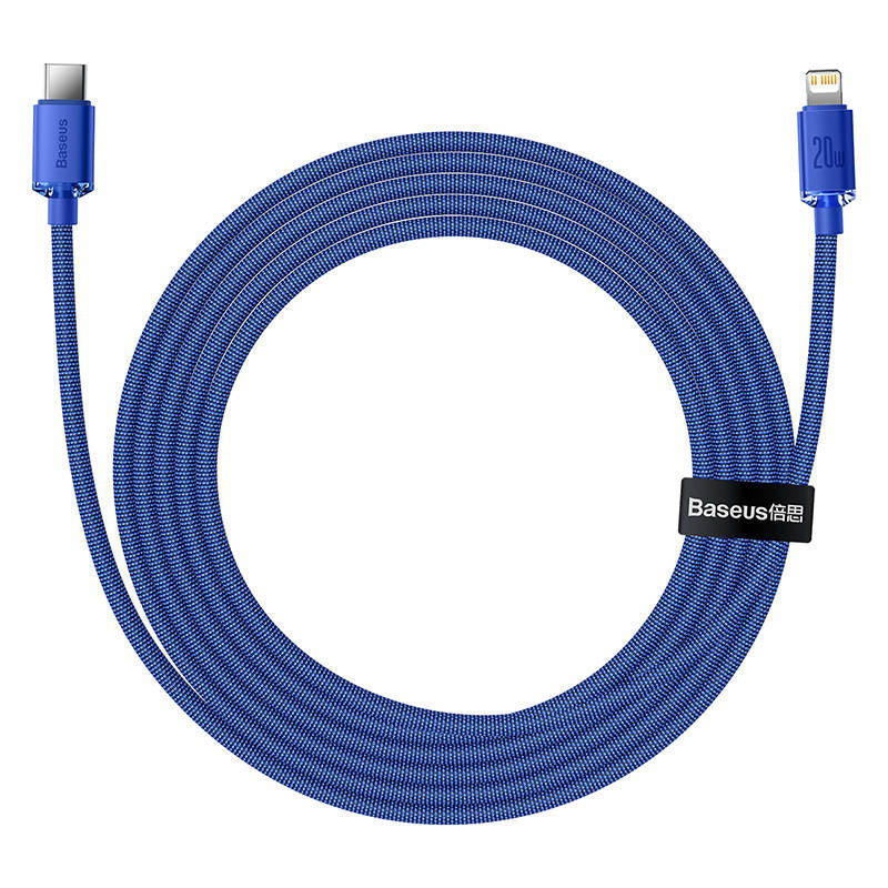 Baseus Crystal Shine cable USB-C to Lightning, 20W, PD, 2m (blue) - Product Image 4