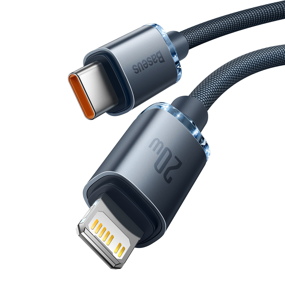 Baseus Crystal Shine cable USB-C to Lightning, 20W, PD, 2m (black) - Product Image 3