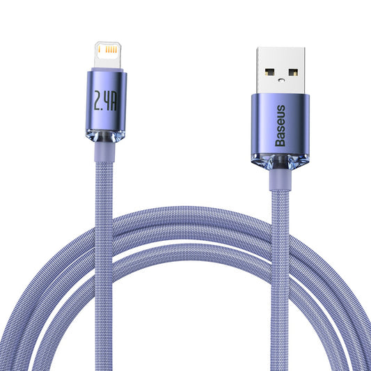 Baseus Crystal Shine cable USB to Lightning, 2.4A, 2m (purple) - Product Image 2