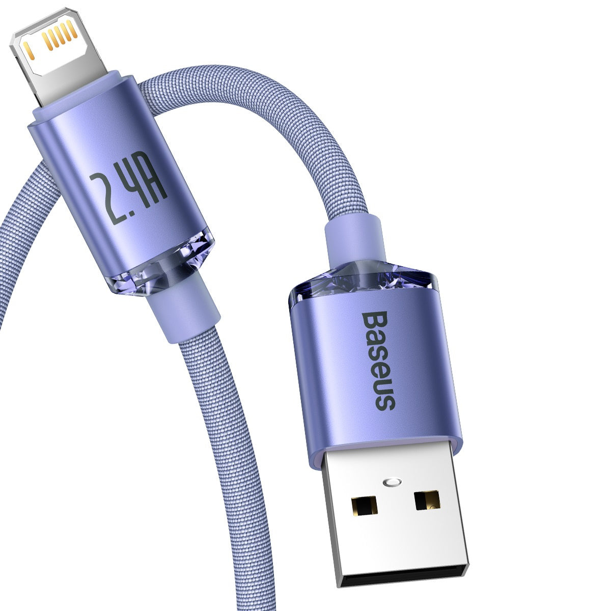 Baseus Crystal Shine cable USB to Lightning, 2.4A, 2m (purple) - Product Image 4
