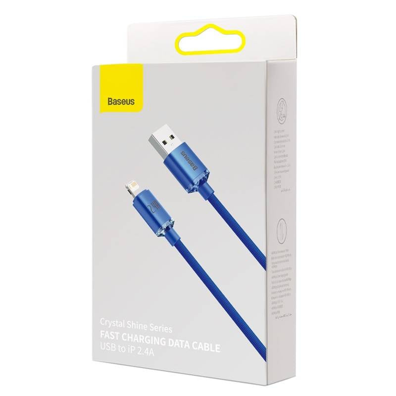 Baseus Crystal Shine cable USB to Lightning, 2.4A, 2m (blue) - Product Image 5