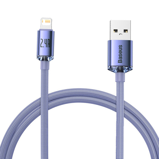 Baseus Crystal Shine cable USB to Lightning, 2.4A, 1.2m (purple) - Product Image 2